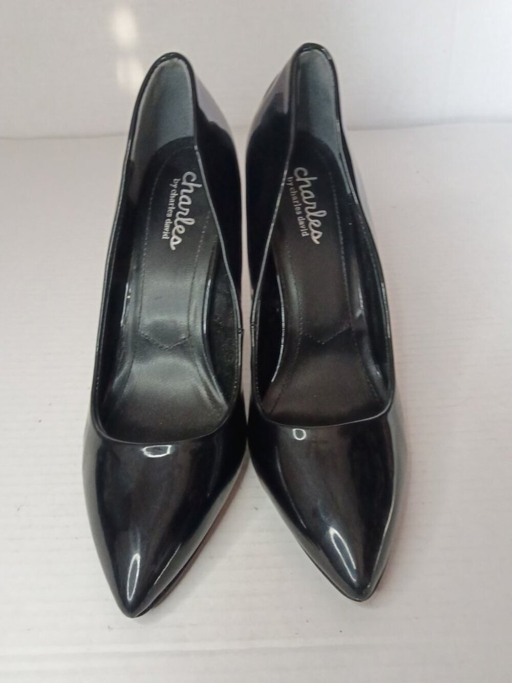 Charles by Charles David Black Patent Stiletto Pumps Women's Size 8M